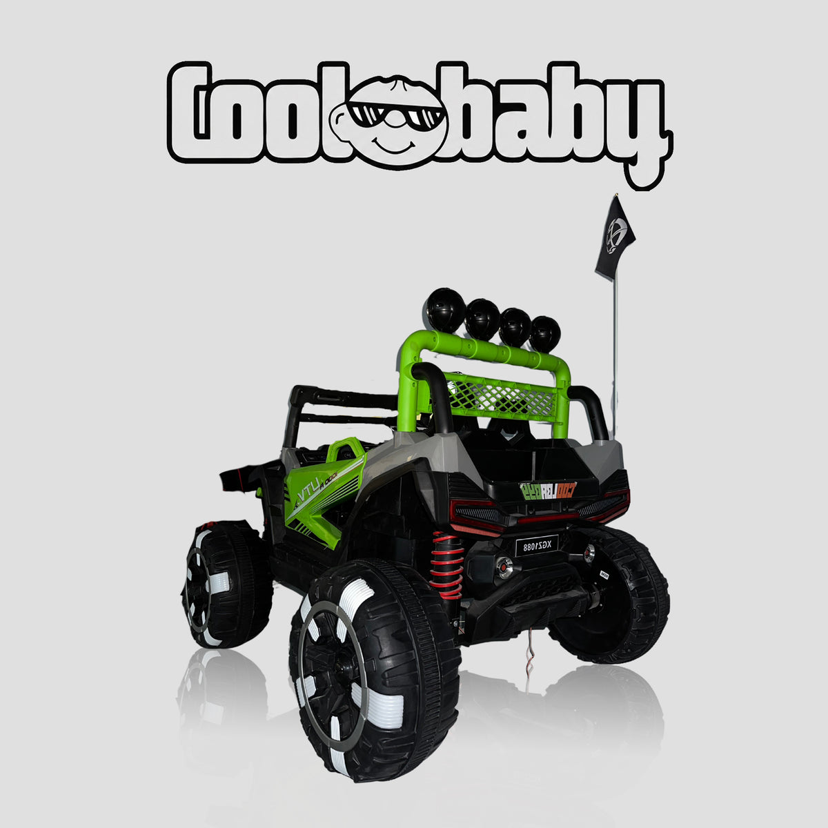 Coolbaby 1009 Jeep toy car featuring vibrant colors and realistic design, perfect for kids' imaginative play.