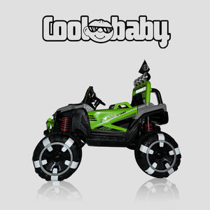 Coolbaby 1009 Jeep toy car by coolbaby.co.in, shown in a vibrant red color with realistic design and sturdy wheels.
