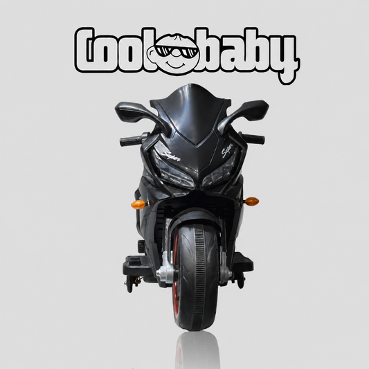 Coolbaby 1199 Sports Bike toy by coolbaby.co.in, colorful plastic bike with training wheels for kids.