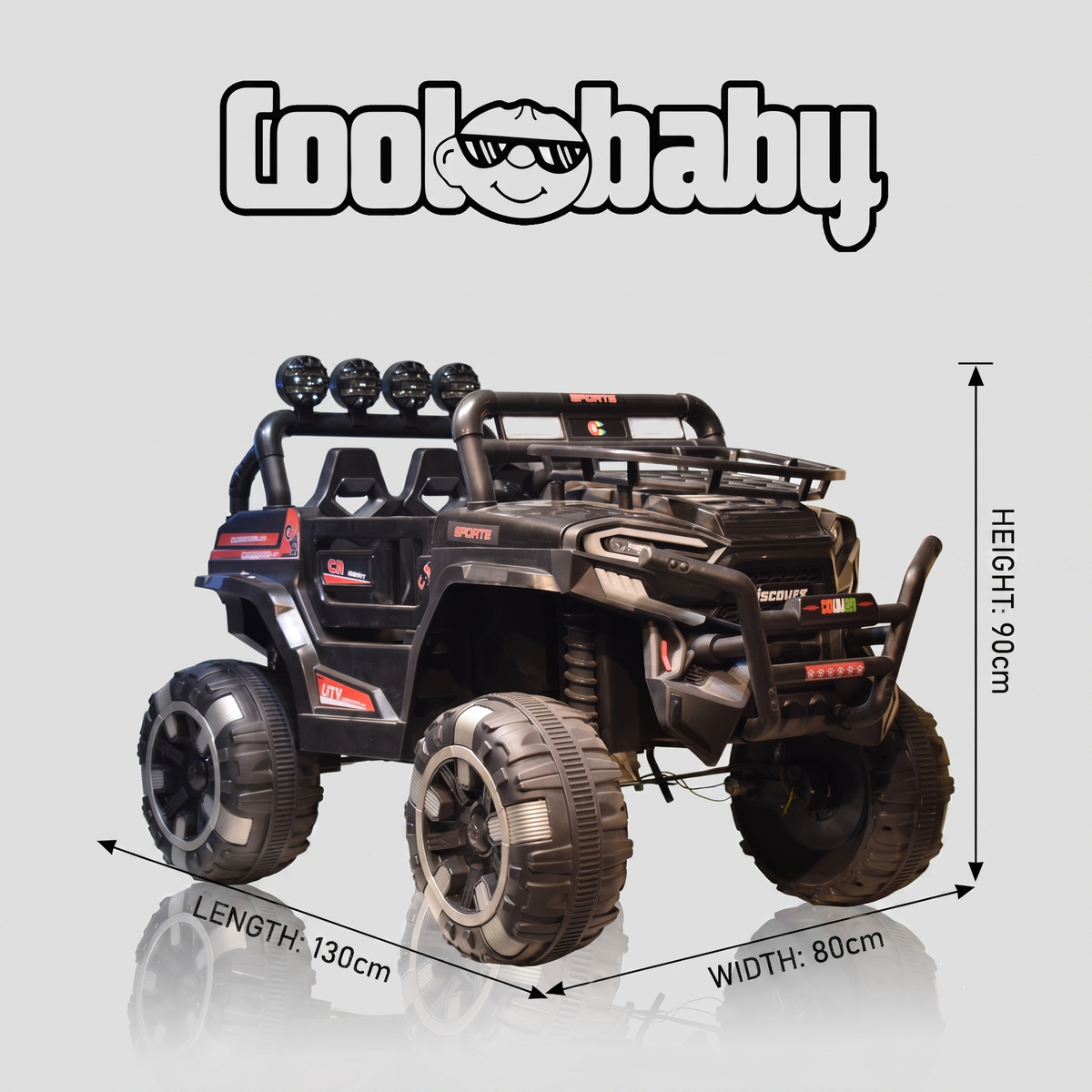 Coolbaby 6188 Discover Off-Road Jeep toy, rugged green toy jeep with large wheels for off-road adventures.