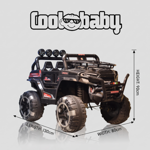 Coolbaby 6188 Discover Off-Road Jeep toy, rugged green toy jeep with large wheels for off-road adventures.