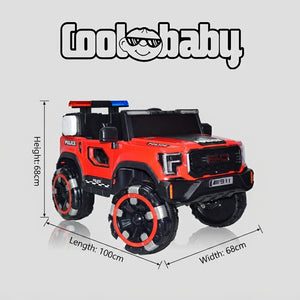 Coolbaby 6177 police toy jeep, miniature police vehicle with detailed police markings and sturdy design for kids.