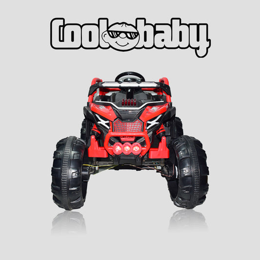 Red CoolBaby UTV 903 toy car with a sturdy design, suitable for kids, featuring realistic details and bright color.