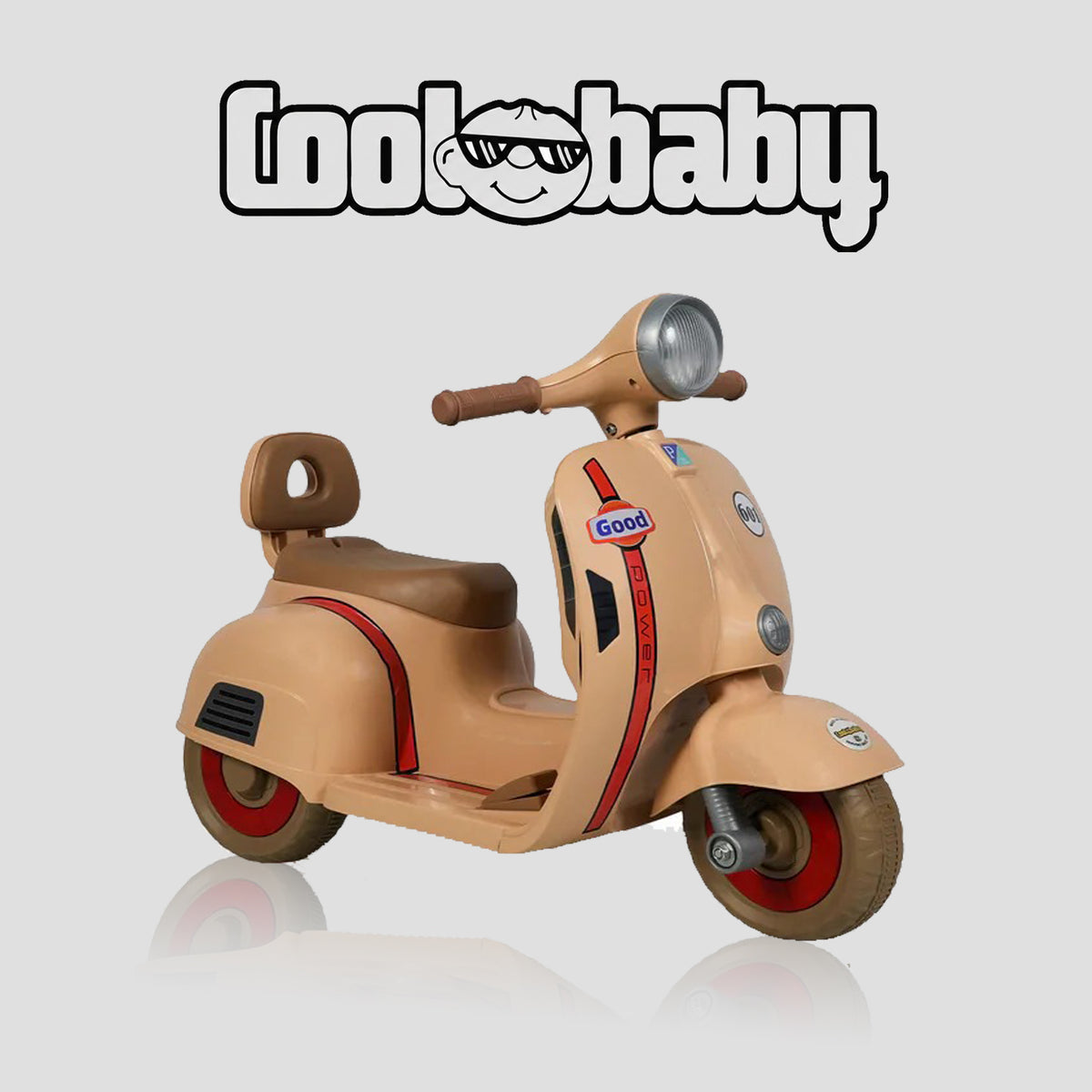 Coolbaby Mini Toy Scooter in brown, featuring a compact design perfect for kids to ride and play.