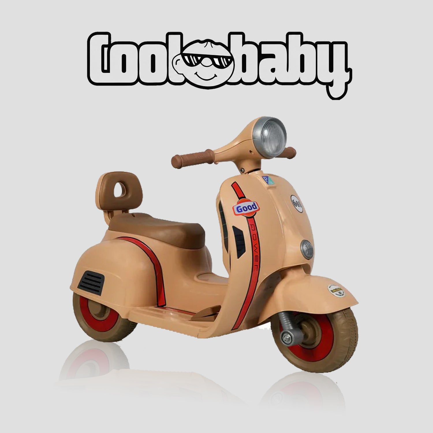Coolbaby Mini Toy Scooter in brown, featuring a compact design perfect for kids to ride and play.