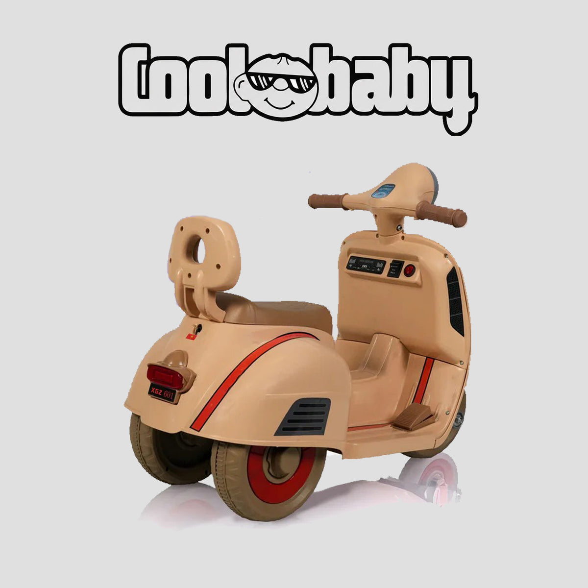 Coolbaby Mini Toy Scooter in brown, featuring a compact design perfect for kids' play and outdoor fun.