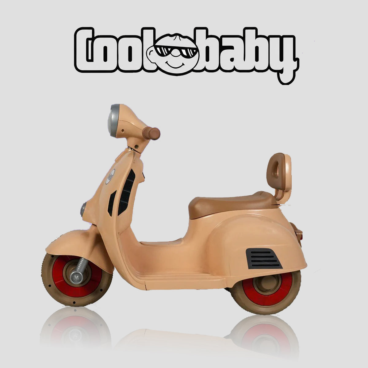 Coolbaby Mini Scooter toy in brown, featuring a compact design and handlebars, ideal for young children to ride and play.