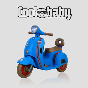 Blue Coolbaby Mini Scooter toy with handlebars and wheels, designed for kids to ride and enjoy outdoor play.