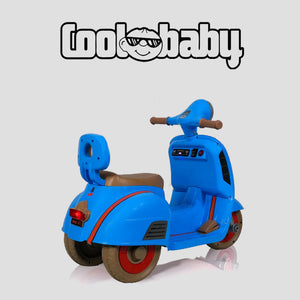 Blue Coolbaby Mini Scooter toy with handlebars and wheels, designed for young children to ride and play outdoors.
