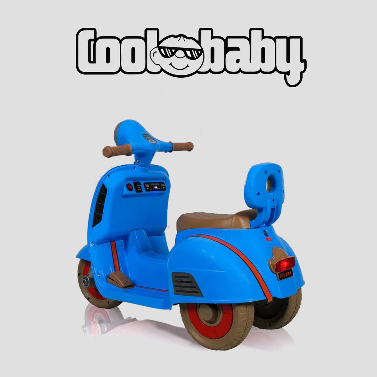 Blue Coolbaby Mini Toy Scooter with handlebars and wheels, designed for children’s outdoor play.