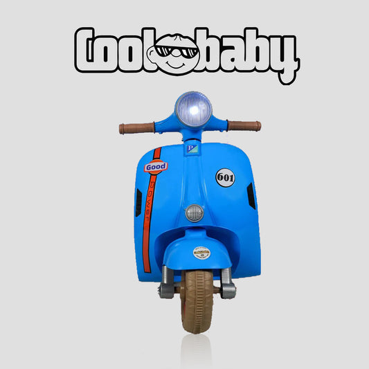 Blue Coolbaby Mini Scooter toy with handlebars and wheels, perfect for children to ride and play outdoors.