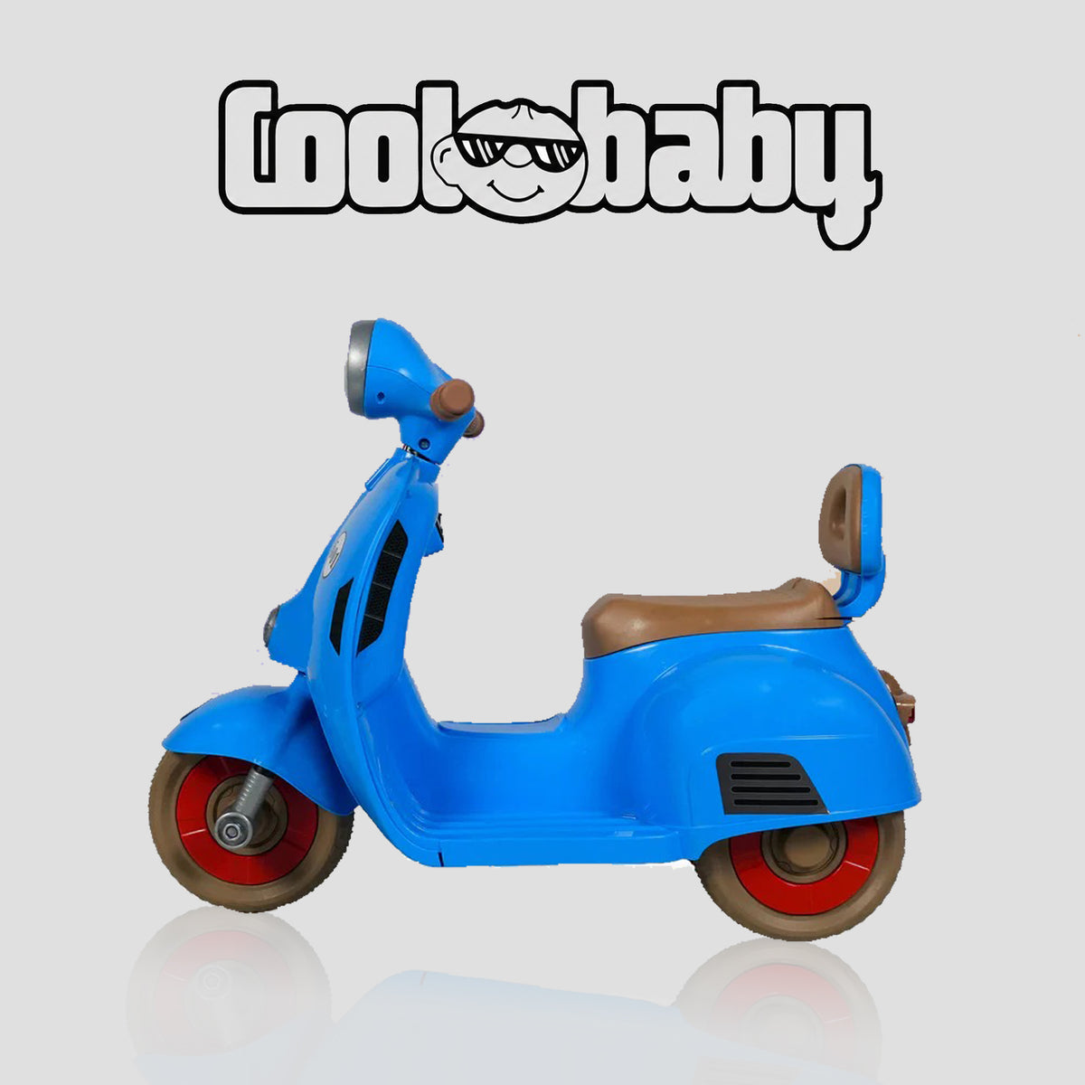 Blue Coolbaby Mini Toy Scooter with handlebars and wheels, designed for children to ride and enjoy outdoor play.