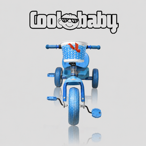 Colorful 3-wheel toddler tricycle from coolbaby.co.in with sturdy frame, comfortable seat, and easy-to-pedal design for young children.