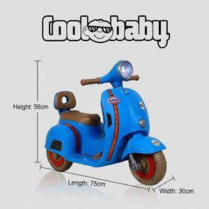 Coolbaby Mini Scooter toy scooter resembling a Vespa, featuring bright colors and a compact design for children.