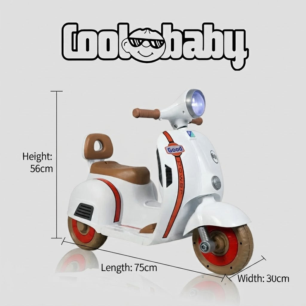 Coolbaby Mini Scooter toy resembling a Vespa with a sleek design, ideal for children to ride and enjoy outdoor play.