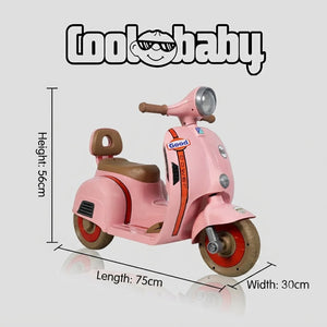Coolbaby Mini Scooter toy, a small ride-on scooter resembling a Vespa, with bright colors and realistic design for kids.