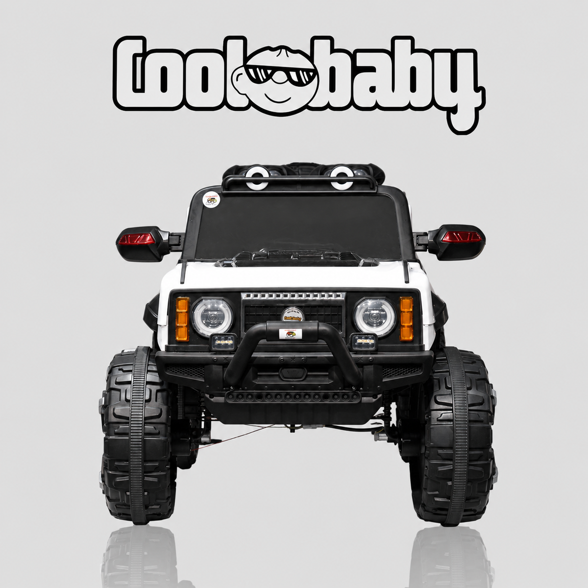 Coolbaby 2388 toy jeep, bright red miniature off-road vehicle with realistic design and rugged tires, suitable for children.