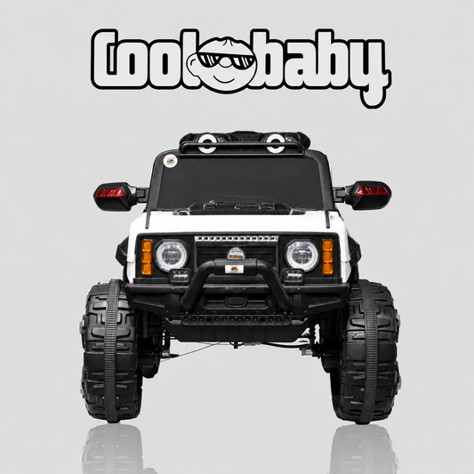 Coolbaby 2388 toy jeep, bright red miniature off-road vehicle with realistic design and rugged tires, suitable for children.